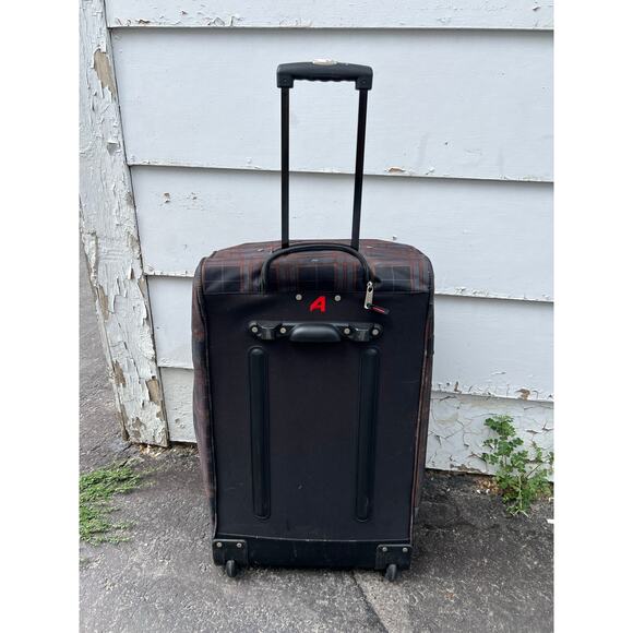 Athalon 29" Hybrid Half Luggage/Half Duffel plaid rolling suitcase traveling bag - Picture 5 of 14